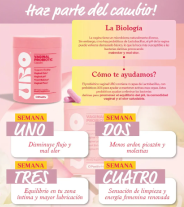 URO PROBIOTICO VAGINAL | CONTROL DEL MAL OLOR Y REGULA EL PH ÍNTIMO